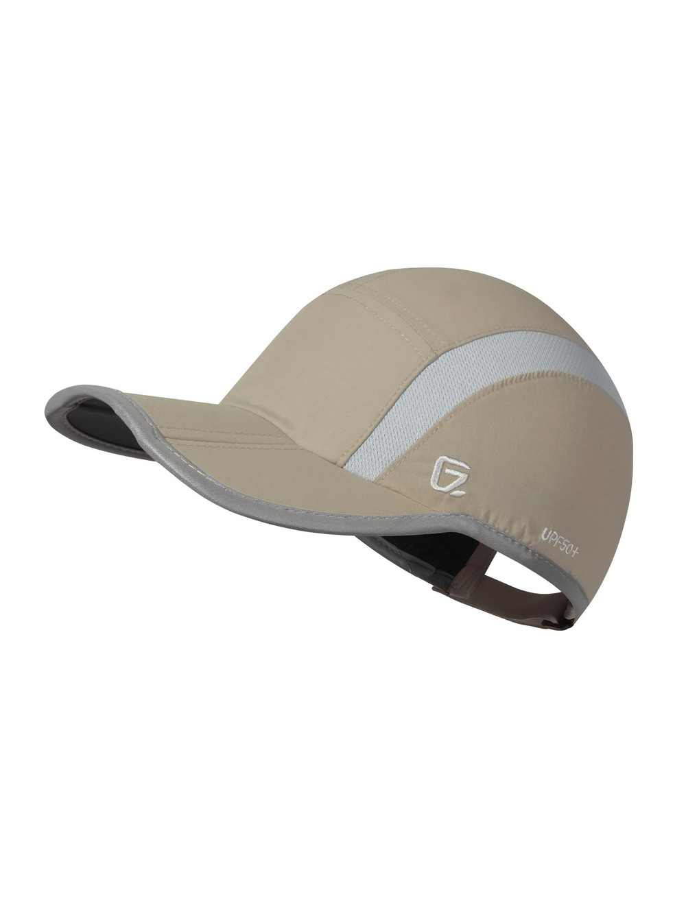Reflective Folding Outdoor Hat Unstructured Design | Khaki | Size 6 7/8-7 1/2